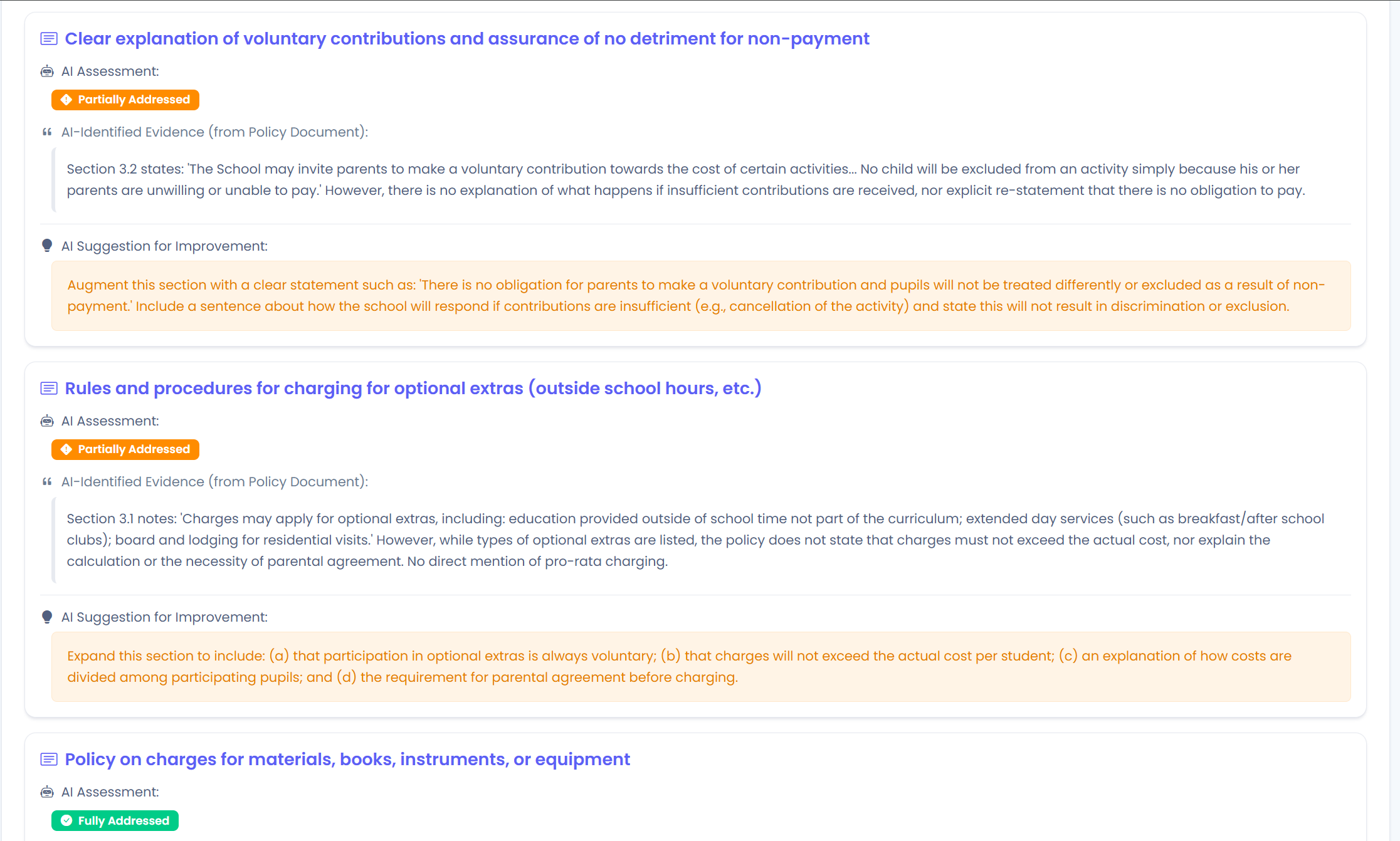 Compliance Overview Screenshot